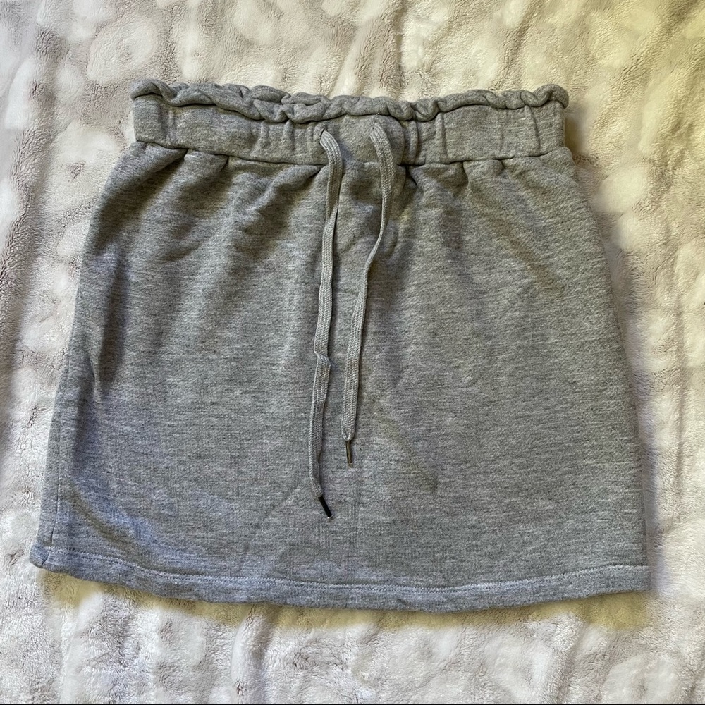 Splendid Gray Mini Bayside Active Sweat Skirt Size Small